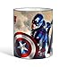 Produktbild Avengers Age of Ultron Captain America Tasse Kaffeebecher Das Geschenk mit Superhelden Logo lizenziert blau 300ml