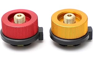 QIYULIN 2 Pieces Gas Bottle Adaptor Stove Connector Gas Adapter Camping Outdoor Camping Gas Bottle Adaptor for Butane Canister
