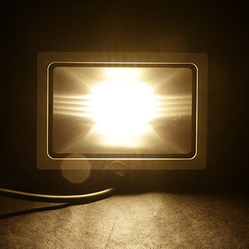 Auralum Ultraslim 20W LED Außenstrahler Fluter, Warmweiß-3000K, 1300 lumen, IP65 Wasserdicht - 6