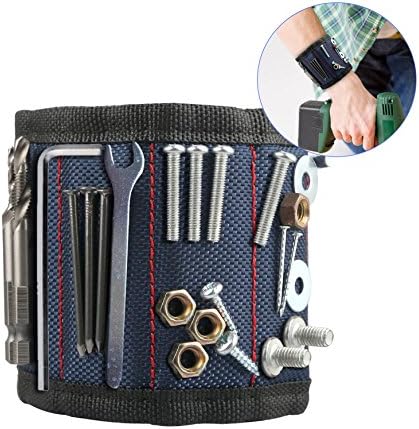 Magnetic Wristband, Mini Tools Pouch Wristband With 10 Powerful Magnets for Drill Bits,Nails,Screws,and Some Other Small tools, A Essential Stuff for Handyman, and Household Daily Repair