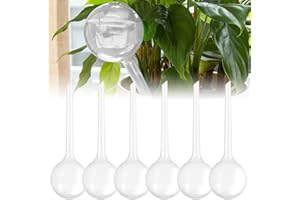 miuline 6Pcs Plant Watering Globes, Large 8cm Diameter Automatic Self-Watering Bulbs, Self Watering System for Plants Flowers Indoor Outdoor Watering Globes (Clear)