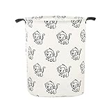 Homyl Panier de Jouets avec Poignée /Organisateur de Jouets Pliant en Tissu Corbeille Rangement avec Motif pour Enfants - Singe Rampant