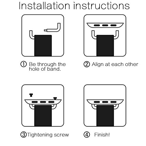 OKCS Premium Hochwertiger Apple Watch, Apple Watch 2 38 mm Basic / Sport / Edition Uhrenband Adapter Uhrenadapter Connector Strap Metallschließe in Schwarz - 5