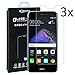 Produktbild Vada-Tech | 3x bruchsicheres Panzerglas für Huawei P8 Lite 2017 | Schutzfolie aus 9H Echtglas | Schutzglas zur Vermeidung von Displayschaden | blasenfreie Anbringung | 3 Stück