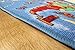 Educational FUN Colourful World Map Countries & Oceans Kids Rugs 95x200cm