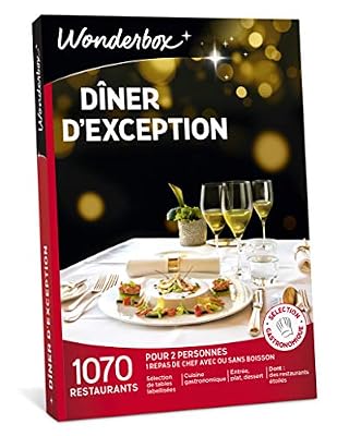 Wonderbox coffret cadeau wonderbox dîner dexception