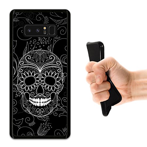 WoowCase Funda Samsung Galaxy Note 8   Samsung Galaxy Note 8   Funda Silicona Gel Flexible Calavera de Az  car 2  Carcasa Case TPU Silicona - Negro