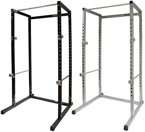 Mirafit Power Rack Weight Lifting Cage &amp; Pull Up Bar - Black or Silver