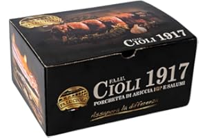 Fa.Lu.Cioli 1917 – Christmas Box Platinum 9 pz – Cesto Natalizio Gastronomico Gourmet con Porchetta di Ariccia IGP 2Kg, Guanciale 500g, Rustiche, Lenticchie e Cotechino Artigianale