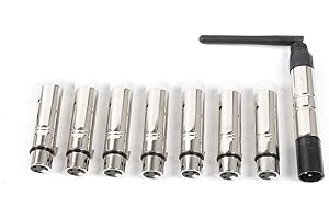 INSYOFOREVEREC DMX-Controller, kabellos, Empfänger-Set, Sender, Controller für bewegliche Kopflicht, Bühnenbeleuchtung, DJ 2,4 G, 8 Stück, DMX512, kabelloses Licht