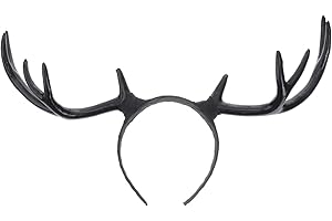 Lurrose 1 Pc Deer Antlers Headband Costume, Reindeer Antlers Headband Deer Costume for Women Christmas Cospaly Prop
