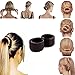 TOPBeauty 2Pcs/Set Women Hair Bun Maker French Twist Hair Fold Wrap Snap - Dark Coffee