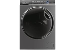 Haier HW80-B14979S Freestanding Washing Machine, 8kg Load, 1400RPM, Graphite