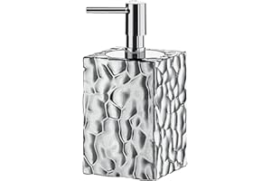 Gedy G-New Martina, Seifenspender aus Edelstahl und Chrom, Maße 16 x 7,5 x 7,5 cm und Gewicht 0,388 kg, Design R&E, 2 Jahre Garantie, einzigartig