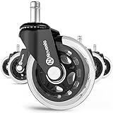 Premium Bürostuhlrollen im 5er Set - Leise und leicht...