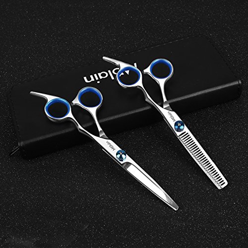 Molain Scheren Set Friseurscheren & Effilierschere Haarscheren Edelstahl Kämme mit Aufbewahrungstasche - 2