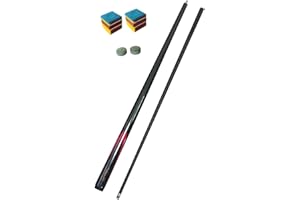 F Fityle Taco de Billar, Palo de Billar de Fibra de Carbono de 57 Pulgadas, Punta de 9,5 mm, Palo de Billar para Jugadores de Billar Adultos, práctica y