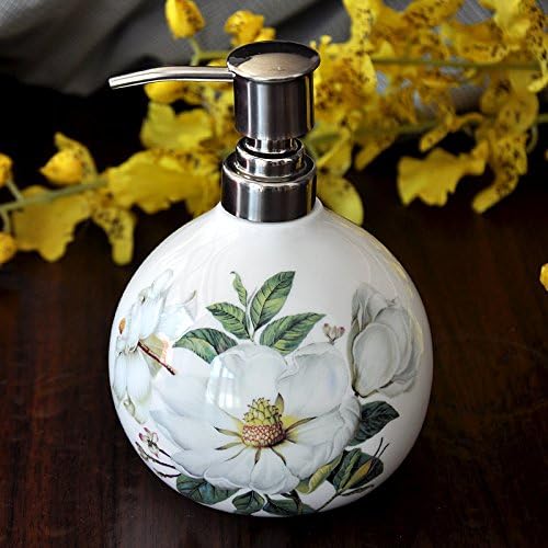 HaiSen Soap Dispensers-Bone China Ceramic Hand Sanitizer Bottle, Shampoo Shower Gel Stainless Steel Press Head Sub-bottling Bottle , 1