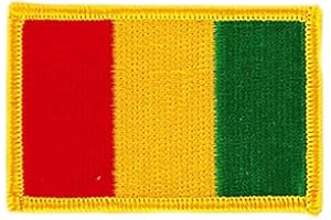 Akachafactory Patch écusson brodé Drapeau guinée Conakry thermocollant Insigne Backpack