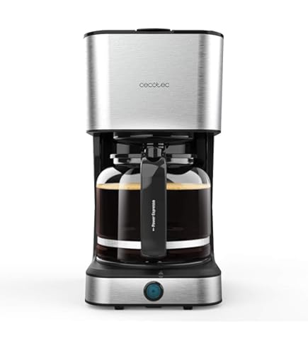 Emerio CME-125129.4 Grande cafetière filtrante en verre de 1,5 l pour jusqu'à 12 tasses de café frais Filtre permanent amovible Fonction anti-gouttes Arrêt automatique 40 min 750 W Sans BPA