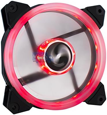 PC Fan 120 mm Red LED suranus Ring su-q12025fc 3 + 4 pin 1200 Rpm 12 cm 120 mm