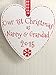 Our First Christmas As Nanny & Grandad Heart Plaque - 1st Xmas Tree Decoration Handmade in the UK