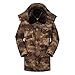 Produktbild Amphia Herren Outdoor-Tarnung mit Kapuze Wintermantel Baumwollmantel Militärmantel Daunenjacke - Mens Winter Camouflage Wolle Bluse Verdickung Mantel Pullover Outwear Top Bluse(BraunM)