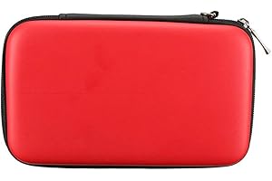 subtel Funda Protectora y Compartimento para Tarjetas de Juego Compatible Nintendo 3DS, 3DS XL, DS, DS Lite, DSi, DSi XL, New 2DS XL, New 3DS, New 3DS XL, Analogue Pocket – Estuche Resistente en Rojo