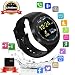 Produktbild Bluetooth Smartwatch, Wasserdicht Smart Watch Rund mit SIM Kartenslot Whatsapp Touchscreen, Intelligente Armbanduhr Sport Fitness Tracker Armband fur Android iphone ios Samsung Sony Huawei Damen Herren (Schwarz)