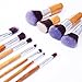 TianQin WY 10 Pcs Professional Makeup Brushes Conceler Bronzer Eyeshadow Brush Set Foundation Powder Liquid Cream Eyeliner Contour Brush Eye Cosmetics Brushes Kabuki Make up Brush Set (Natural)