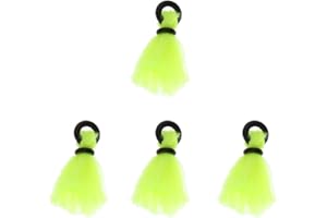 Toygogo 4pcs Nylon Bissanzeiger Schwimmen Angelzubehör Fliegen Rot - Gelb