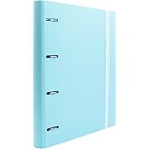 Raylu Paper - 4 ring binder with 6 coloured dividers and refills of 100 sheets A4 4x4 mm, binder with 4 rings spine of 60 mm.