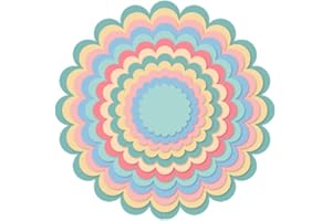 Craftelier - Set di Fustelle Essenziali per Scrapbooking e Creazioni Artigianali | Forma di Cerchi Smerlati - Diametro Approssimativo Compreso tra 3,5 cm e 14,5 cm