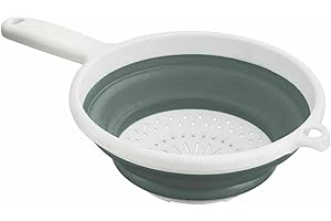 Buy-Simplicity® Collapsible Colander Plastic Sieve with Handle | Kitchen Strainers and Colanders for Pasta Vegetables & Fruits