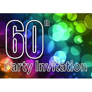 60th Theme Birthday Party Einladungen Einladungen Kinder Erwachsene Männer / Frauen