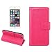 Produktbild iphone6plus/6splus Fall, lindacase iphone6plus/6splus Schutzhülle, Fancy Design klar Muster, Ultra Slim Frosted Leder Flip Wallet Schutzhülle für iPhone (mit gehärtetem Glas Displayschutzfolie gratis) (6Plus/6splus) rosa rose 6Plus/6sPlus