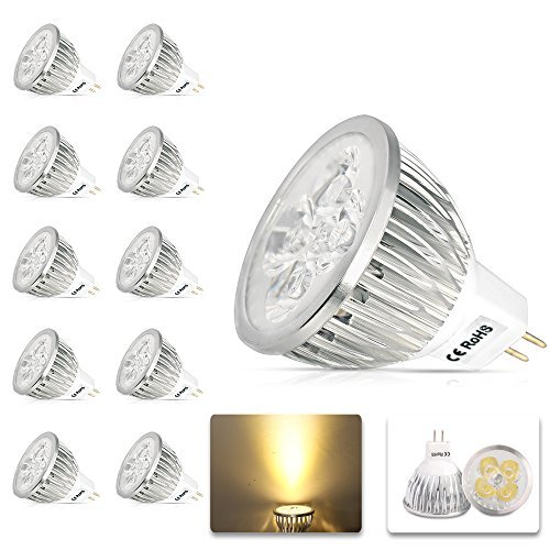 MUMENG 10X MR16 Ampoule LED 4W Blanc Chaud 3000k Économiser l'énergie 300LM Ampule Lampe AC/DC12V