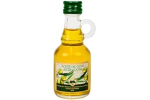 CAPRILO Lote de 15 Botellas con Asa Cristal Mini de Aceite de Oliva "Virgen Extra". Regalos Originales. Complementos. Detalles para Bodas, Comuniones, Bautizos y Cumpleaños. CC