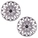 Autofy 13" 14 Spokes Snap-On Wheel Cap (Set of 2, Grey) RS.365.00