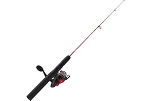 Zebco Dock Demon Spinning/Spincast Reel & Fishing Rod Combo, 30-Inch Durable Fiberglass Rod, QuickSet Anti-Reverse Fishing Reel