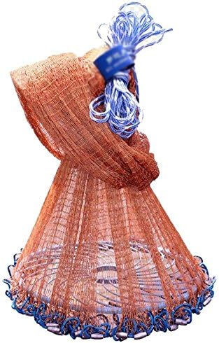 Frisbee hand throw net/fishing net/fishing net easy throw automatic fishing net Tire line plumb (multi size optional) (Size : 3m)