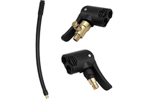 YDHfdc 2 Stück 8mm Air Chuck Reifenfüllschlauch Hebelstecker Reifenfüller mit 20cm Reifenfüller Schlauch Messing Autoventil Adapter für Auto Fahrrad Motorrad