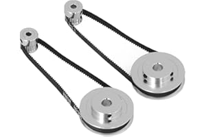 SPACNANA Zestaw kół Pasowych Rozrządu, Zestaw kół Rozrządu 20 Zębów 60 Zębów Aluminiowe Koło Synchroniczne o Długości 280 Mm i Szerokości 6 Mm Pasek Rozrządu (20 t 5 mm (0,2 cala) plus 60