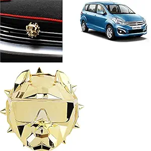 Car Aromatherapy Essential Oil Diffuser Bulldog Shape Car Air Freshener Perfume Clip Stainless Steel Locket with Vent Clip(Golden) For Ertiga