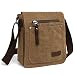 Produktbild E-Bestar Herren Canvas Tasche Vintage Canvas Handtasche Schultertasche Ideal für Büro Canvas Retro Tasche für ipad Umhängetasche Vintage (Kaffee)