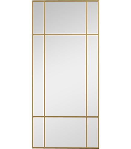 Specchio Art Déco In Metallo Dorato 130 X 90 Cm Wallis