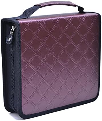 120 Slots Colored Pencil Organizer, Deluxe PU Leather Pencil Case Holder (Purple)