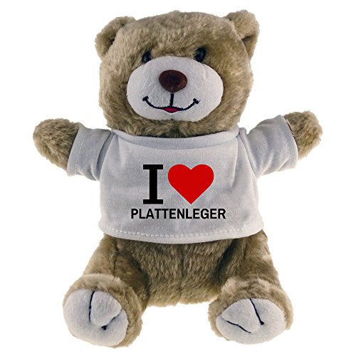 Preisvergleich Produktbild Kuscheltier Bär Classic I Love Plattenleger beige