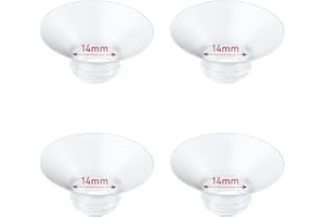 GOCROWEEN 4 piezas de bridas de 14 mm para Momcozy M9/M6/M5/S12 Pro/V1/V2, para Nuliie/Medela/Kissbobo/Lansinoh/eufy/NCVI/Bellababy/Jheppbay/Lulia 24 mm bomba de leche reduciendo el canal a otros tamaños