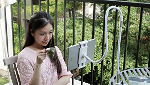 Schwanenhals Handyhalter iPad Stand Handy Clip StÃ¤nder Tablet Halterung, 360 einstellbare Universal Smartphone Halterung (Silber)